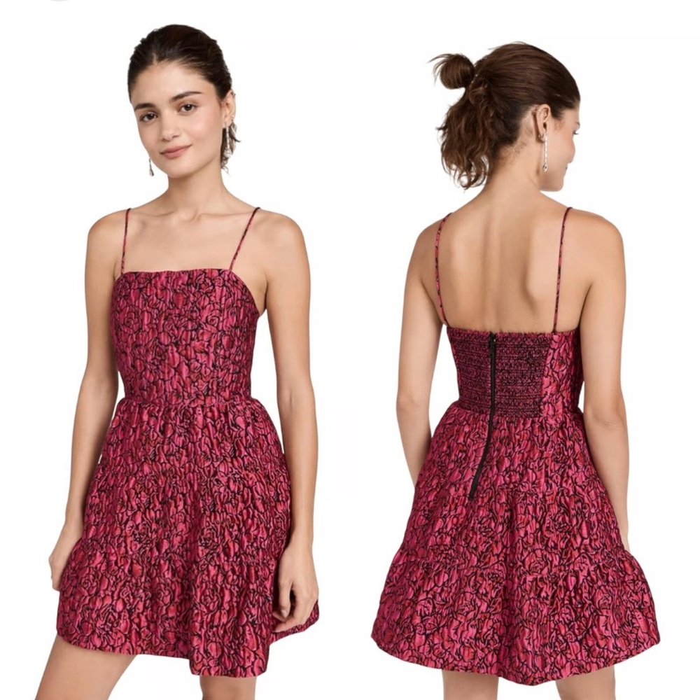 Alice + Olivia Fuchsia Pink Printed Mini Dress